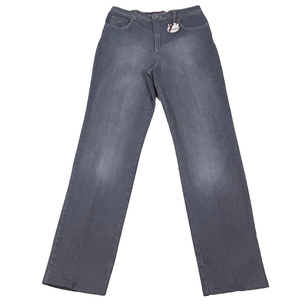 Gloria Vanderbilt Amanda Jeans Womens 10 Long Blue Straight Leg Stretch NWT New